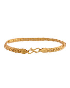 VOJ Gold Polished Designer Handcrafted Bracelet | Grocsy