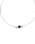 VOJ Set of 2 Silver Plated Handcrafted Evil Eye Anklet | Grocsy