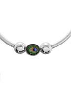 VOJ Set of 2 Silver Plated Elasticated Evil Eye Anklet | Grocsy