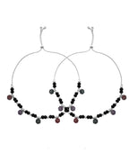 VOJ Set of 2 Stainless Steel Artificial Beads Anklet | Grocsy