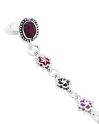 VOJ Set of 2 Floral Designer Meenakari Anklet with Toe Ring | Grocsy