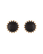 VOJ Gold Polished Stainless Steel Black Pearl Studded Chain Set | Grocsy