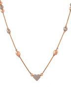 VOJ Stainless Steel Hand Crafted Rose Gold Polished Beaded Chain | Grocsy