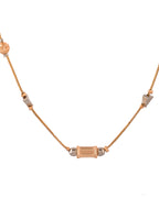 VOJ Stainless Steel Hand Crafted Rose Gold Polished Chain With Beads | Grocsy