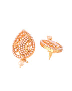 VOJ Gold Polished Kundan Studded Traditional Jewellery Set | Grocsy