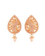VOJ Gold Polished Kundan Studded Traditional Jewellery Set | Grocsy