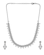 VOJ Silver Plated AD Stone Studded Hand Crafted Jewellery Set | Grocsy
