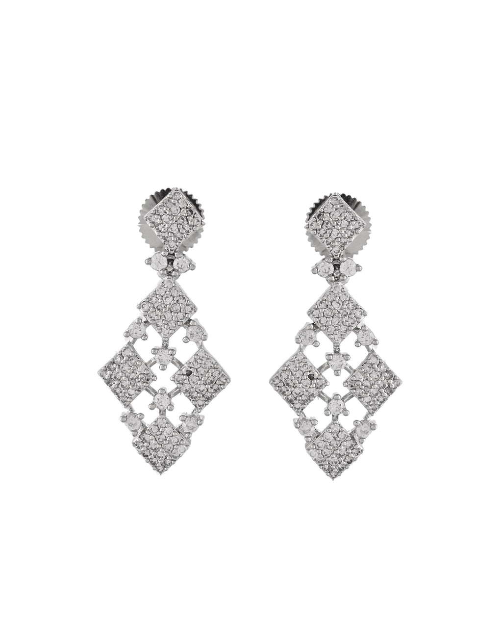 VOJ Silver Plated AD Stone Studded Hand Crafted Jewellery Set | Grocsy