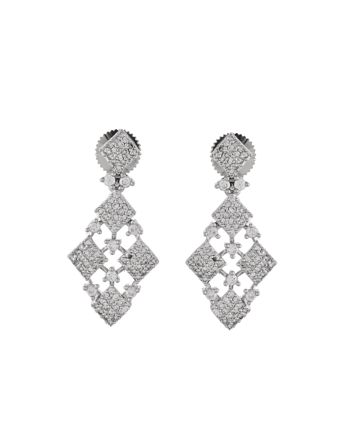 VOJ Silver Plated AD Stone Studded Hand Crafted Jewellery Set | Grocsy