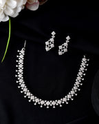VOJ Silver Plated AD Stone Studded Hand Crafted Jewellery Set | Grocsy