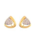 VOJ Gold Polished CZ Stone Studded Geometrical Jewellery Set | Grocsy