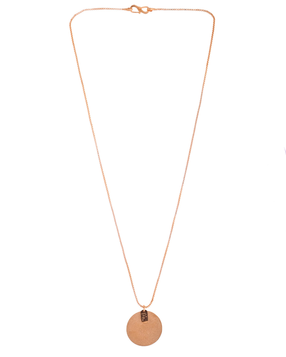 VOJ Gold Polished Chain With Circular Pendant | Grocsy