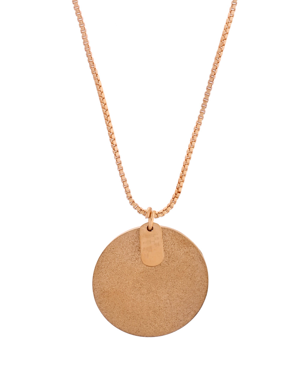 VOJ Gold Polished Chain With Circular Pendant | Grocsy