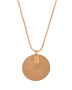 VOJ Gold Polished Chain With Circular Pendant | Grocsy