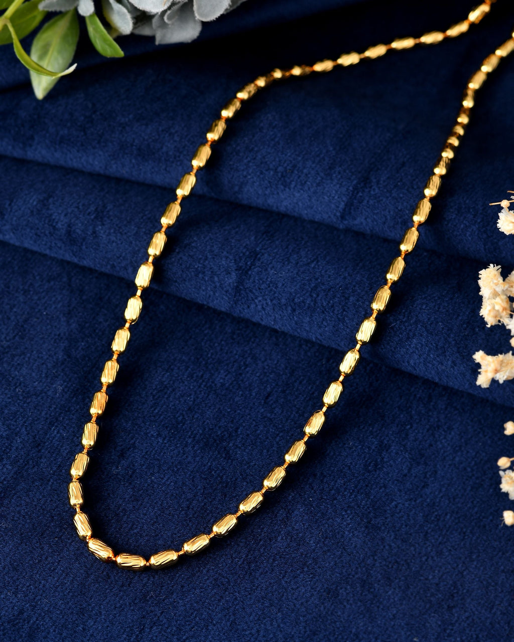 VOJ Gold Polished Designer Stainless Steel Chain For Men | Grocsy