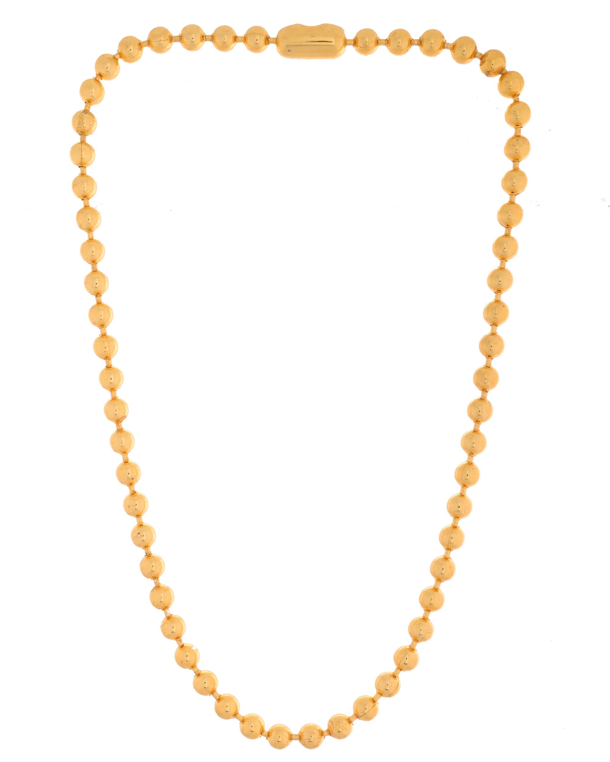 VOJ Gold Polished Ball Shaped Elegant Chain For Men | Grocsy