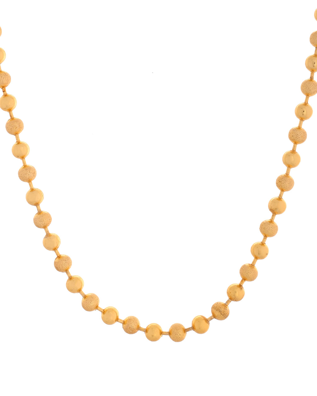 VOJ Men Gold Polished Ball Studded Elegant Chain | Grocsy