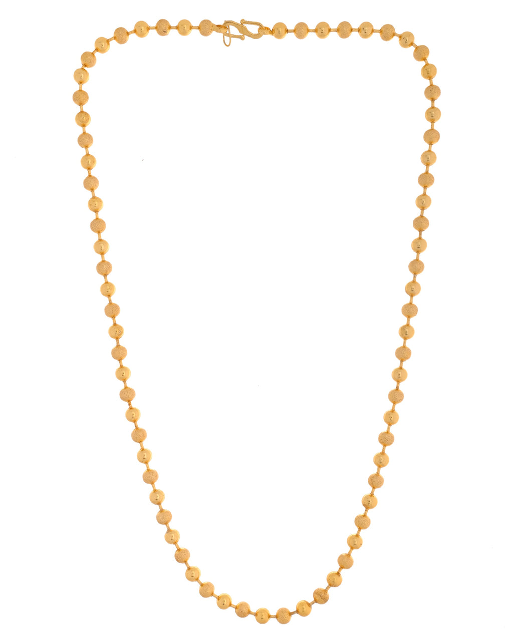 VOJ Men Gold Polished Ball Studded Elegant Chain | Grocsy