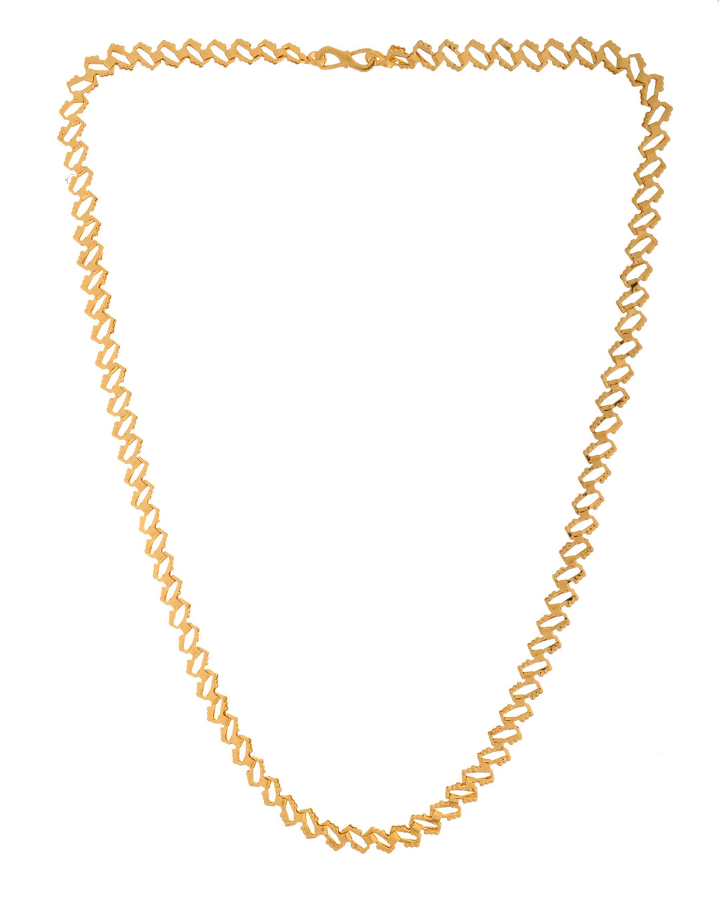 VOJ Gold Polished Designer Stainless Steel Chain For Women | Grocsy