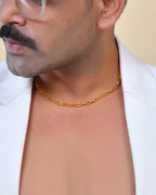 VOJ Gold Polished Stainless Steel Linked Chain For Men | Grocsy