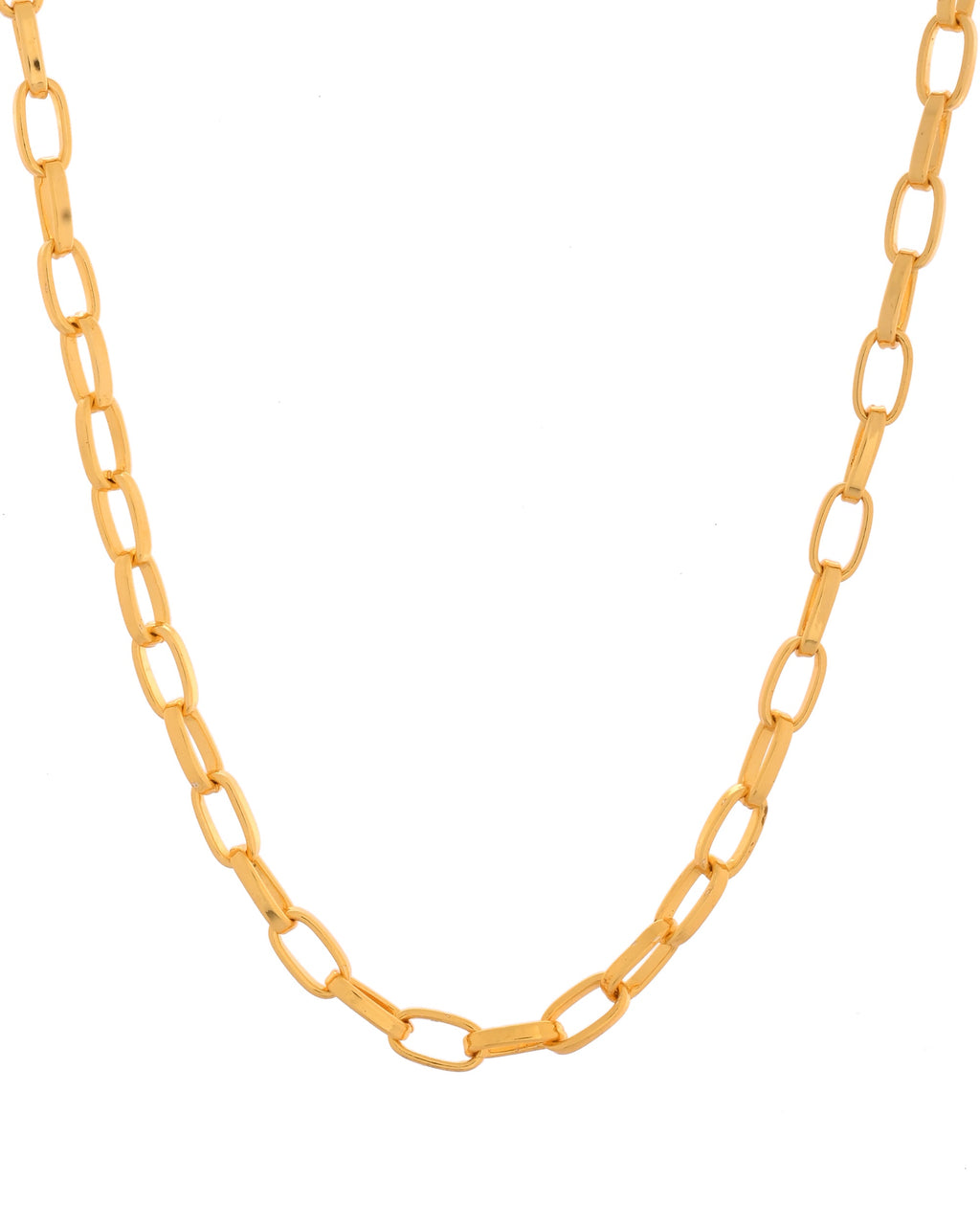 VOJ Gold Polished Stainless Steel Linked Chain For Men | Grocsy