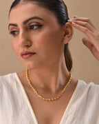 VOJ Gold Polished Heart Shaped Simple Chain For Women | Grocsy