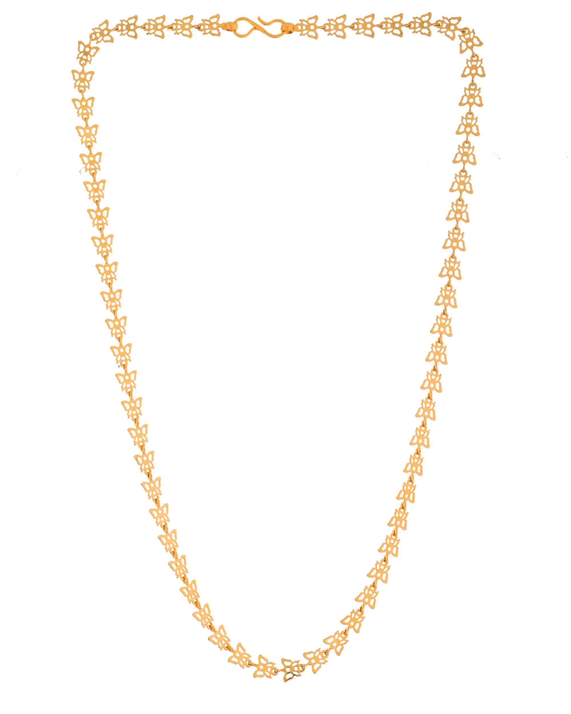 VOJ Gold Polished Stylish Butterfly Shaped Chain | Grocsy