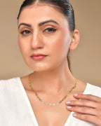 VOJ Gold Polished Oval Shaped Minimal Chain For Women | Grocsy