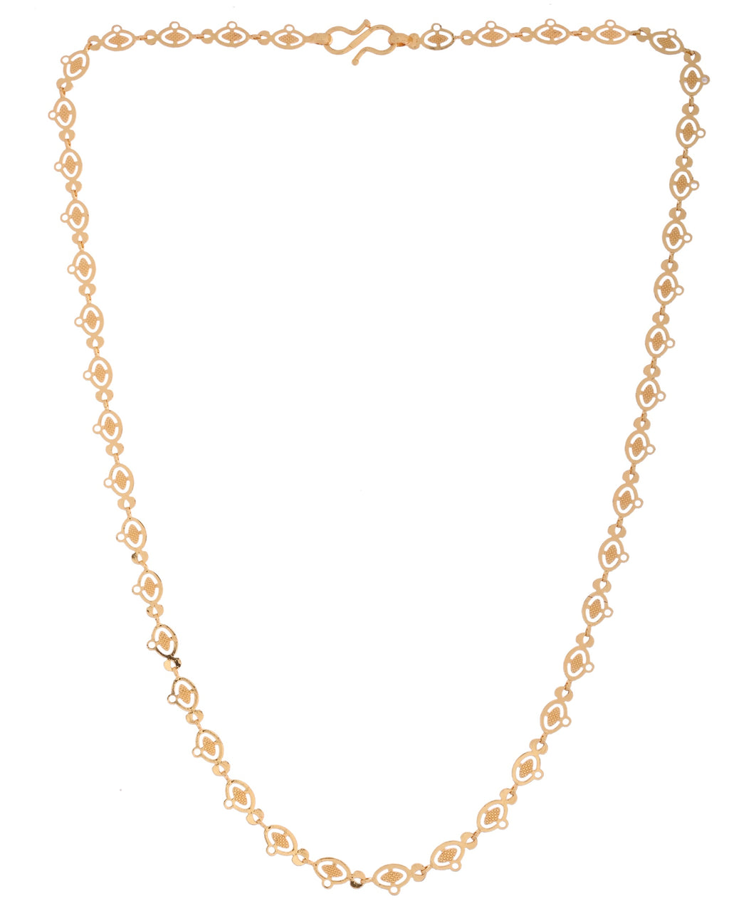 VOJ Gold Polished Oval Shaped Minimal Chain For Women | Grocsy