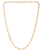 VOJ Gold Polished Oval Shaped Minimal Chain For Women | Grocsy