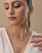 VOJ Gold Polished Minimal Linked Chain For Women | Grocsy