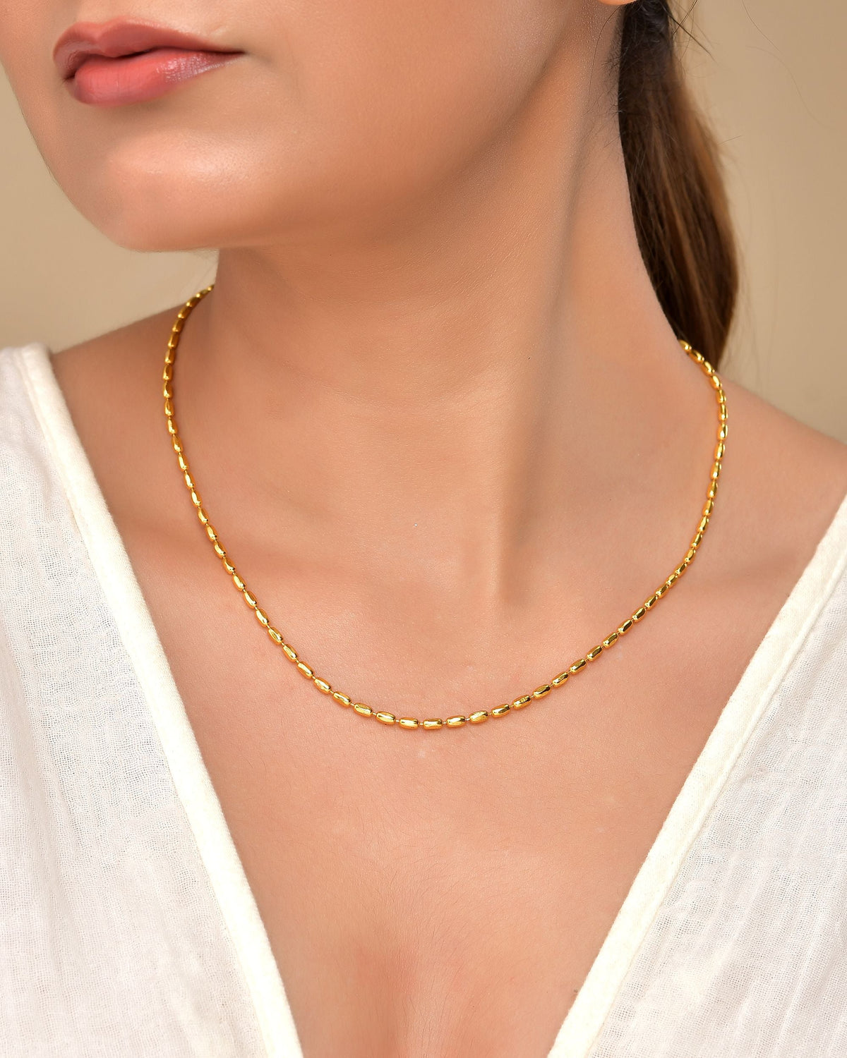 VOJ Gold Polished Stainless Steel Classic Chain | Grocsy