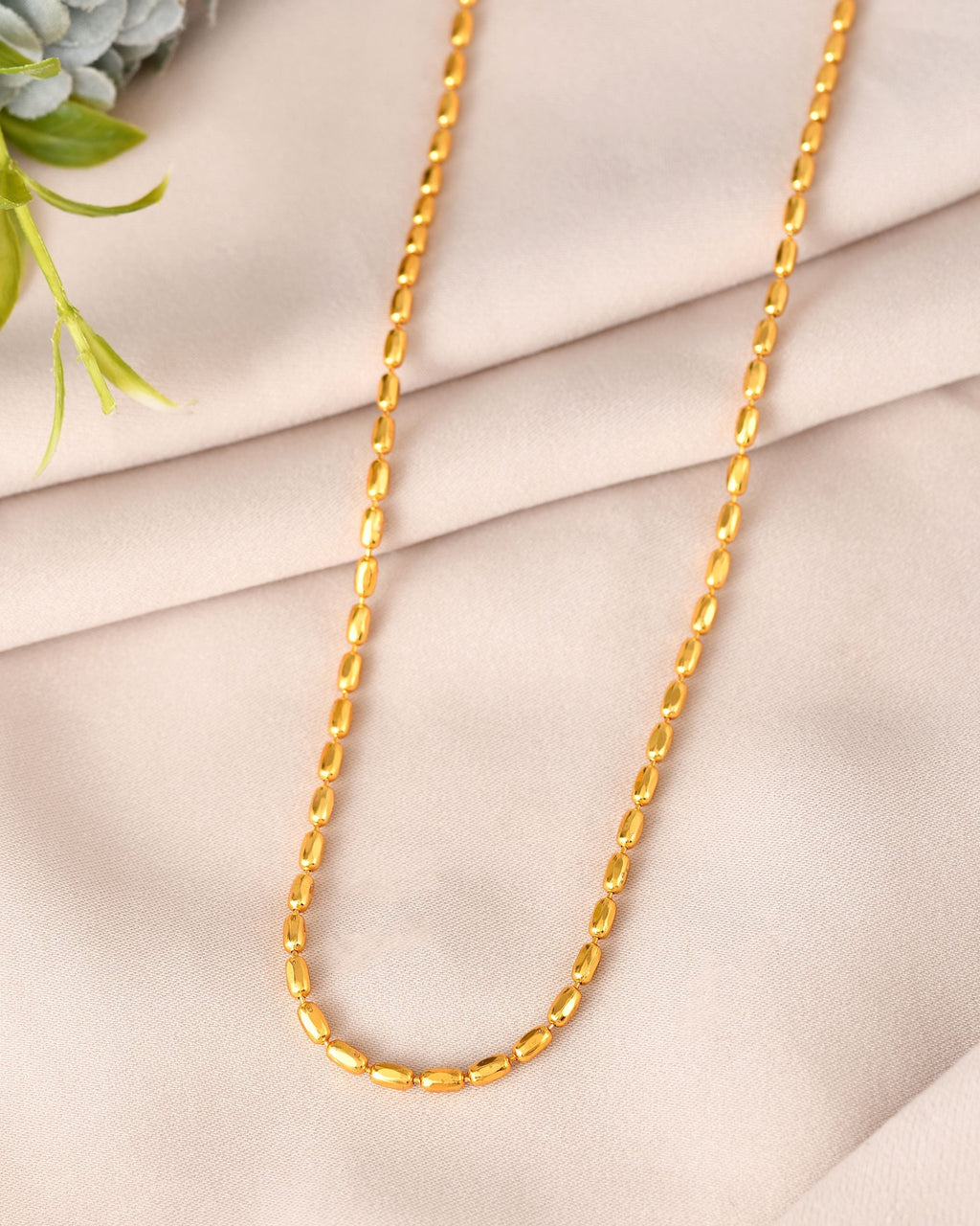 VOJ Gold Polished Stainless Steel Classic Chain | Grocsy