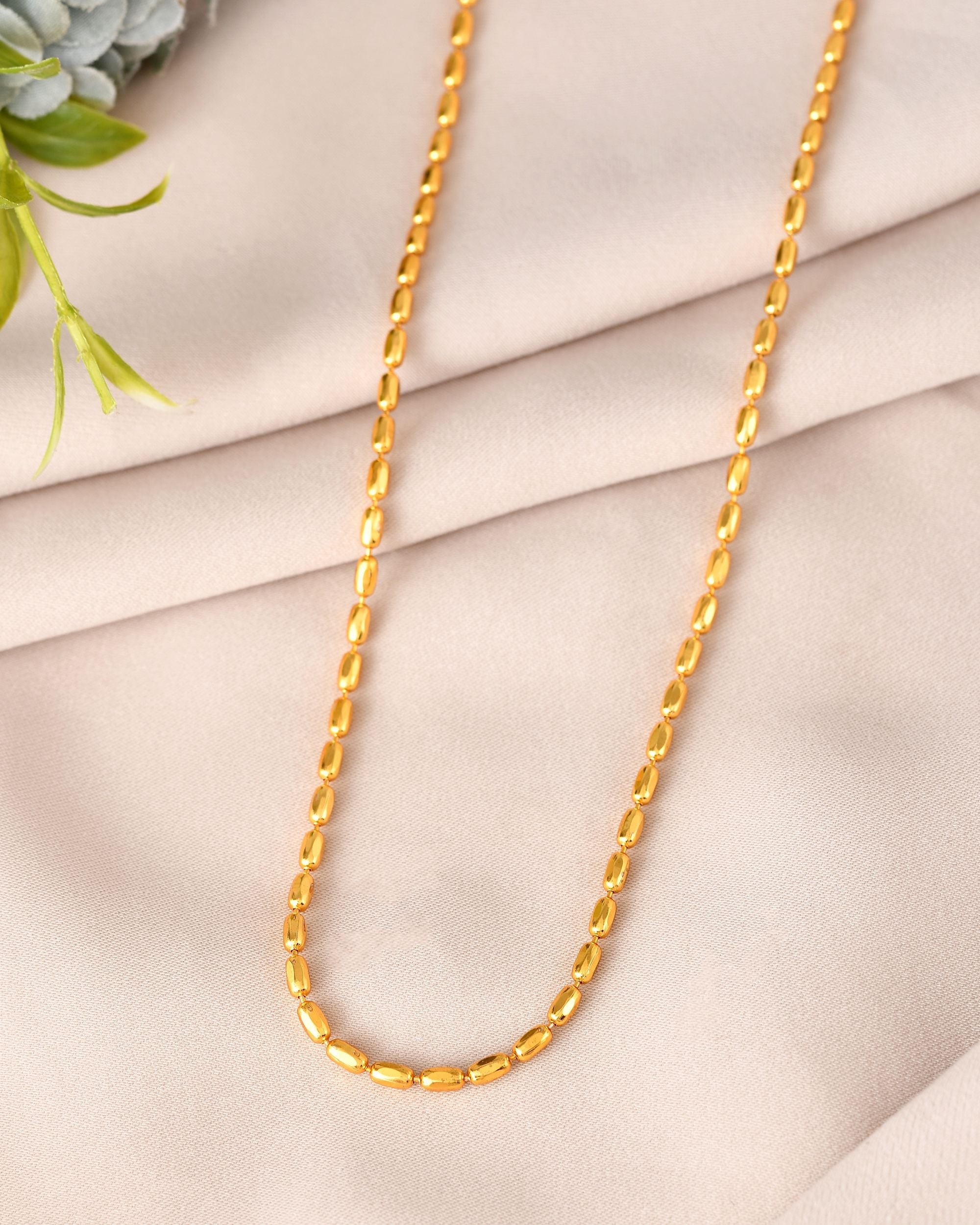 VOJ Gold Polished Stainless Steel Classic Chain | Grocsy