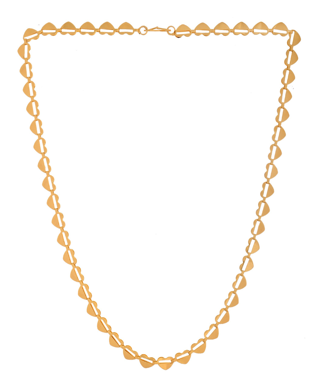VOJ Heart Shaped Stainless Steel Gold Polished Chain | Grocsy