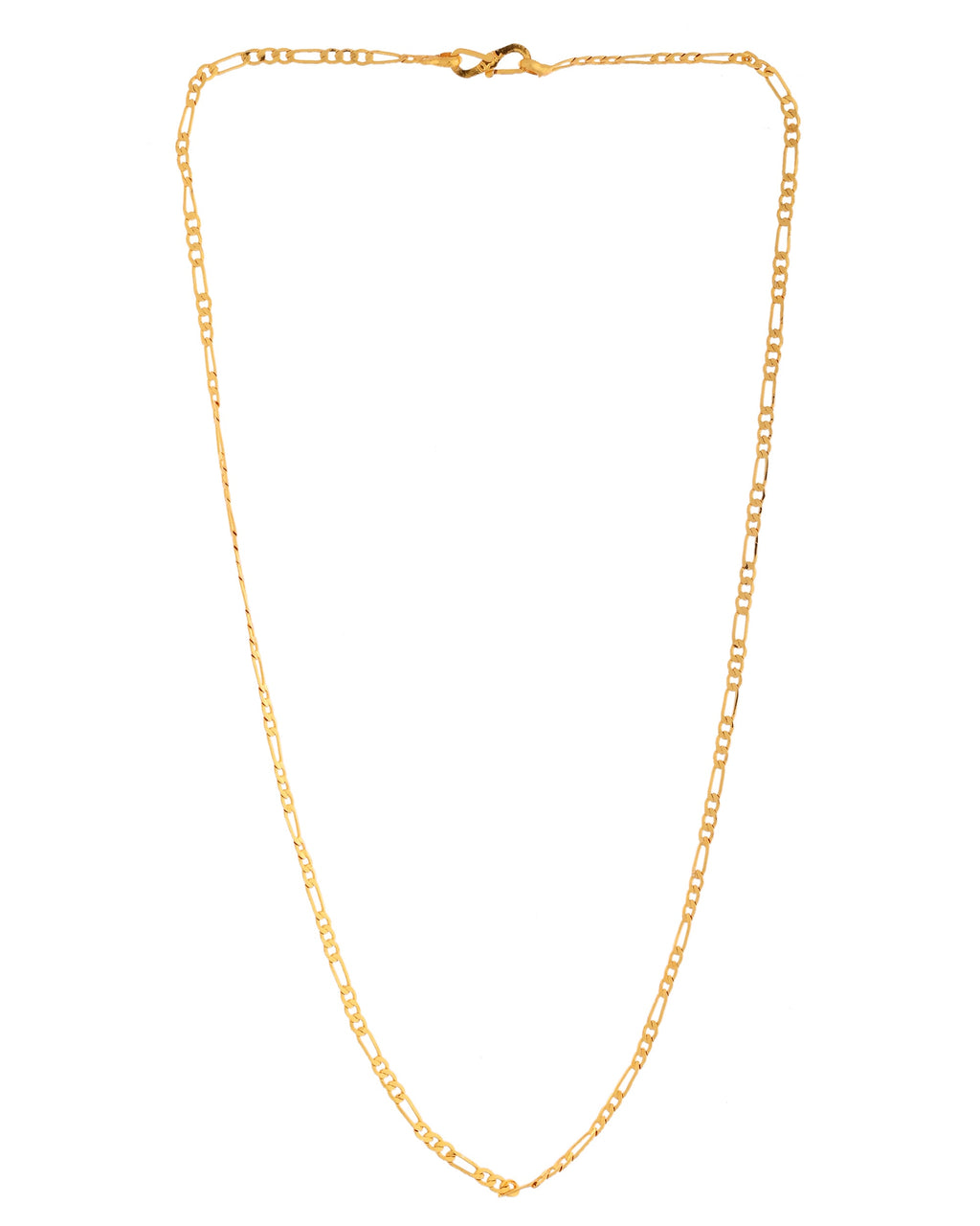 VOJ Women Stainless Steel Gold Polished Minimal Figaro Link Chain | Grocsy