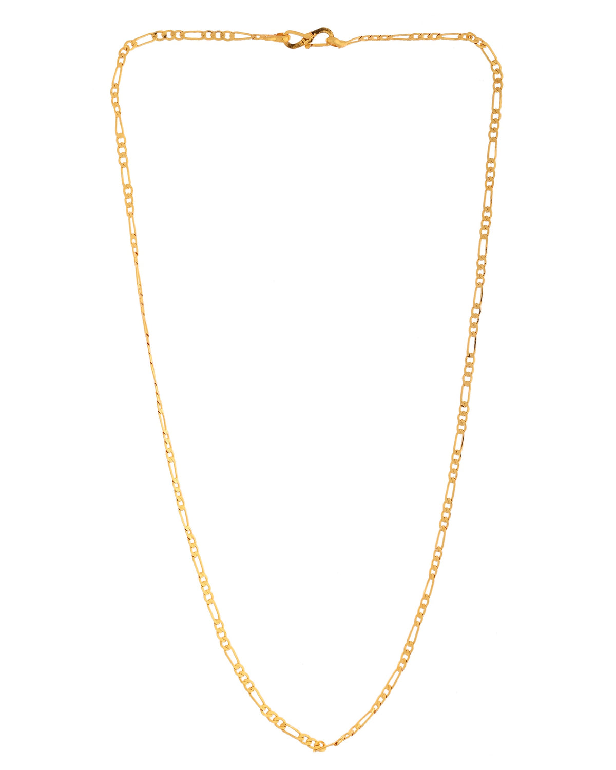 VOJ Women Stainless Steel Gold Polished Minimal Figaro Link Chain | Grocsy