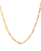VOJ Women Stainless Steel Gold Polished Minimal Figaro Link Chain | Grocsy