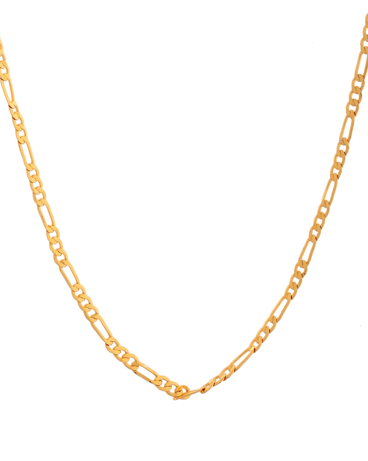 VOJ Women Stainless Steel Gold Polished Minimal Figaro Link Chain | Grocsy