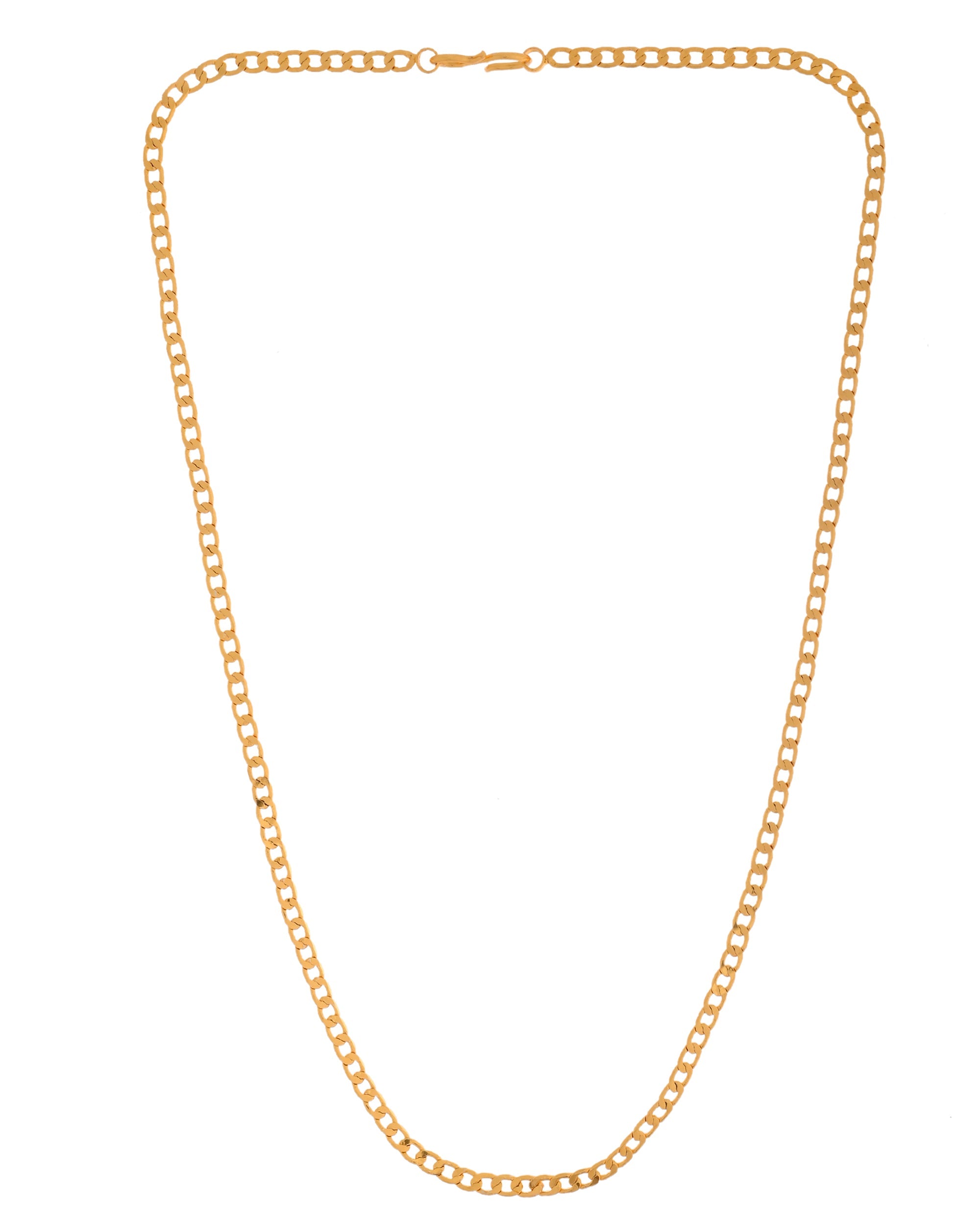 VOJ Stainless Steel Gold Polished Minimal Link Chain For Women | Grocsy