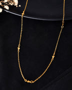 VOJ Gold Polished Star Shaped Minimal Chain For Women | Grocsy