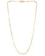 VOJ Women Stainless Steel Gold Polished Minimal Pipe Chain | Grocsy