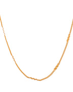 VOJ Women Stainless Steel Gold Polished Minimal Pipe Chain | Grocsy