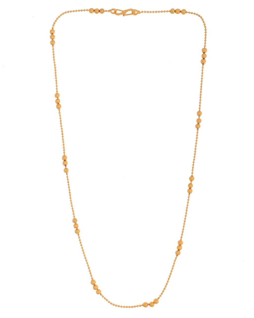 VOJ Women Gold Polished Stainless Steel Minimal Ball Chain | Grocsy