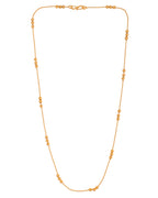 VOJ Women Gold Polished Stainless Steel Minimal Ball Chain | Grocsy