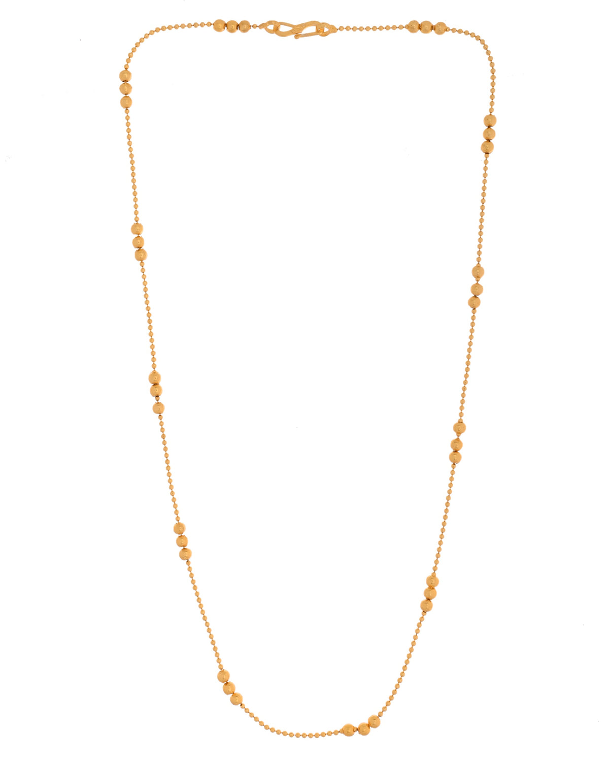 VOJ Women Gold Polished Stainless Steel Minimal Ball Chain | Grocsy