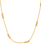 VOJ Women Gold Polished Stainless Steel Minimal Ball Chain | Grocsy