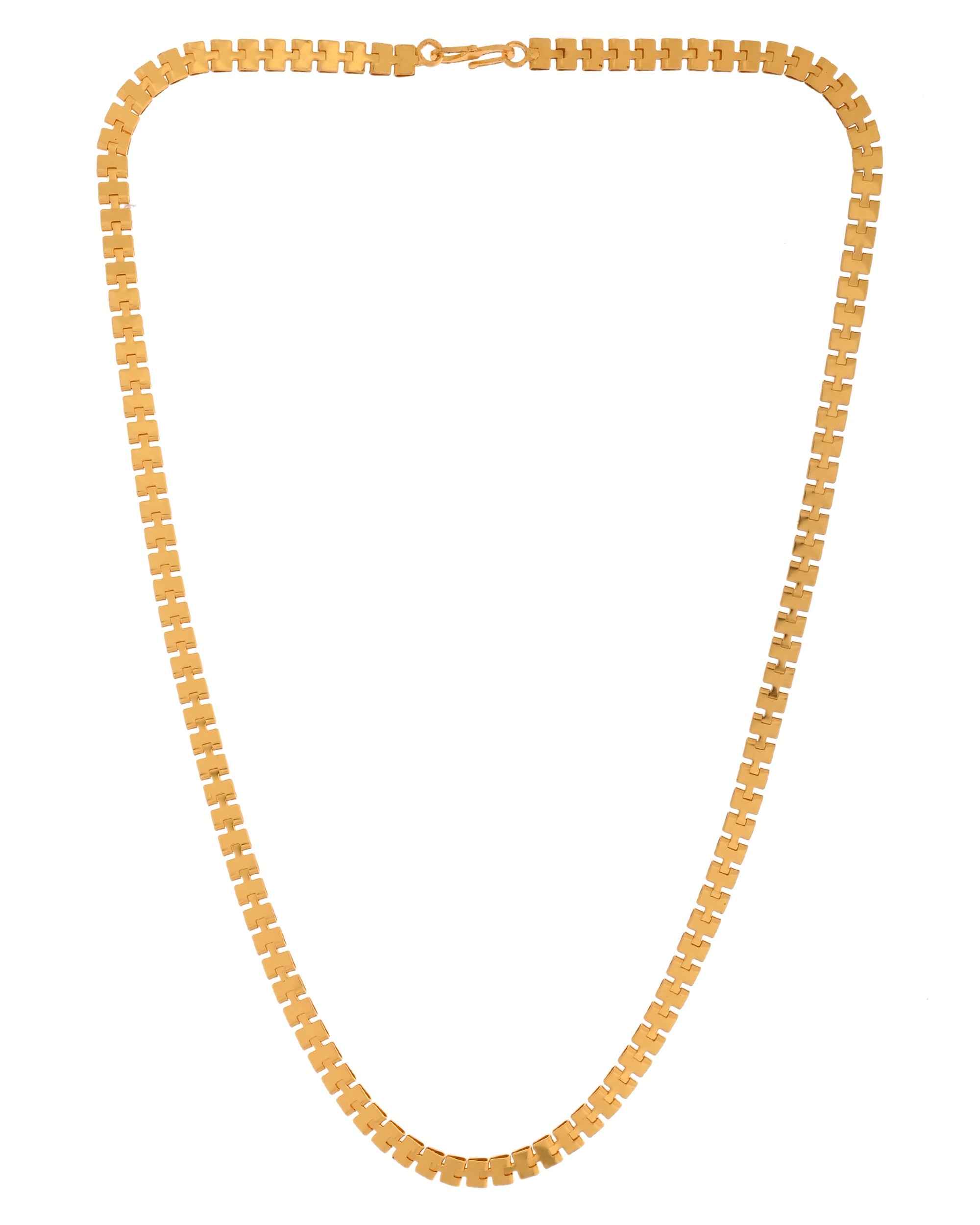 VOJ Women Gold Polished Stainless Steel Elegant Link Chain | Grocsy