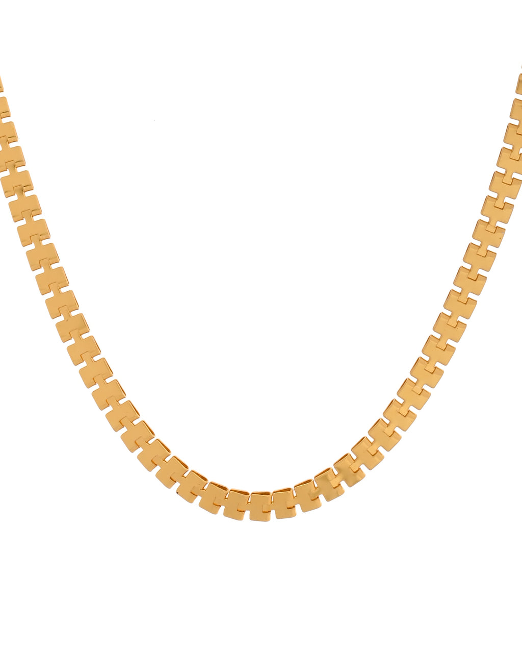 VOJ Women Gold Polished Stainless Steel Elegant Link Chain | Grocsy