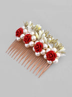 VOJ Rose Embellished Comb Pin | Grocsy
